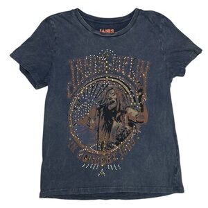 Lucky Brand Janis Joplin Studded Graphic Tee M
